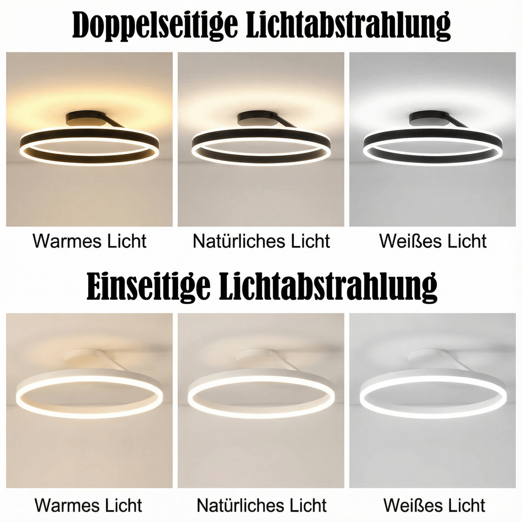 LumoraLicht Moderne runde Acryl - Deckenleuchte - LumoraLicht