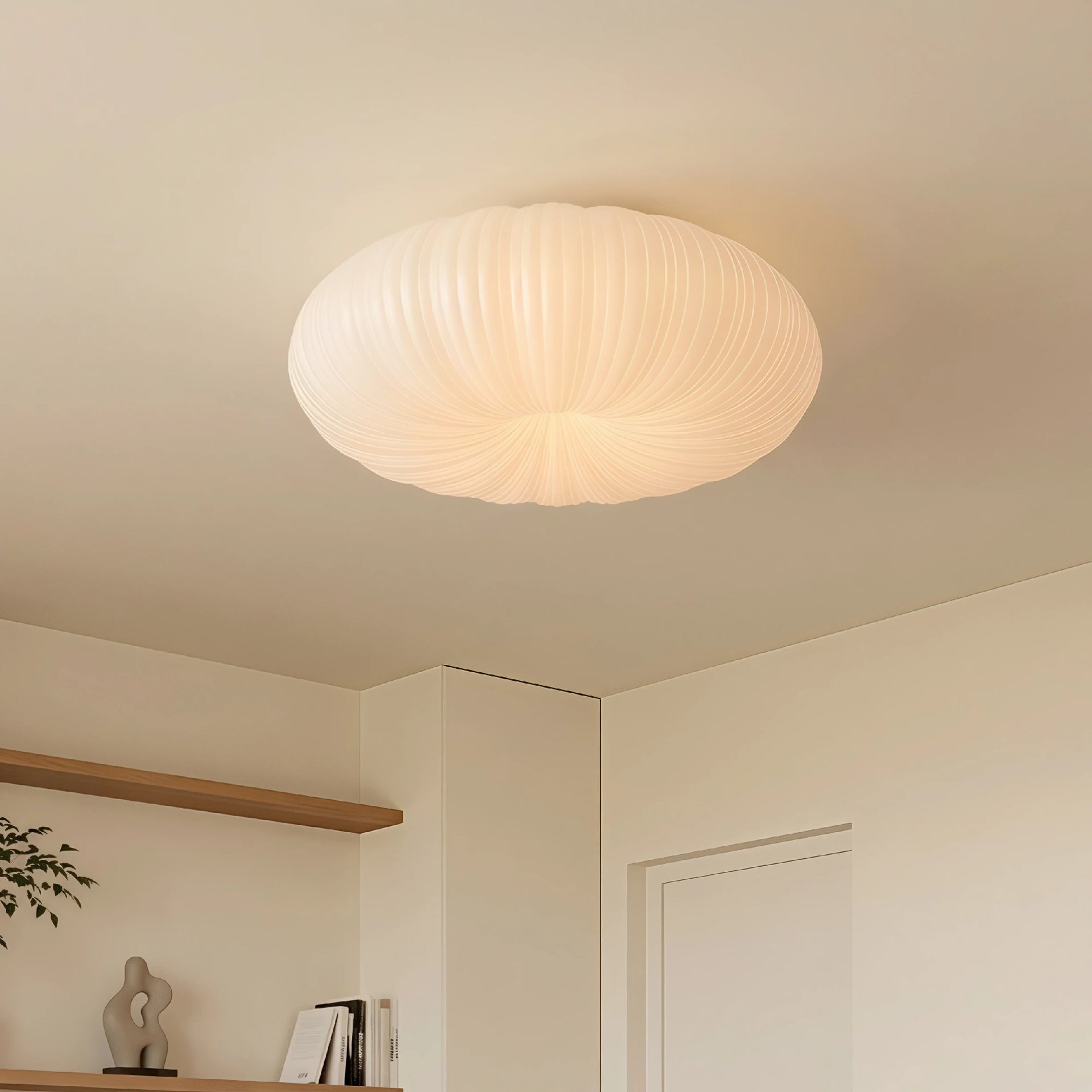 LumoraLicht Kreative Runde Marshmallow Acryl LED Deckenleuchte für Wohnzimmer, Eingangsbereich - Deckenlampe Dreifarbenlicht,Acryl,weiß,rund