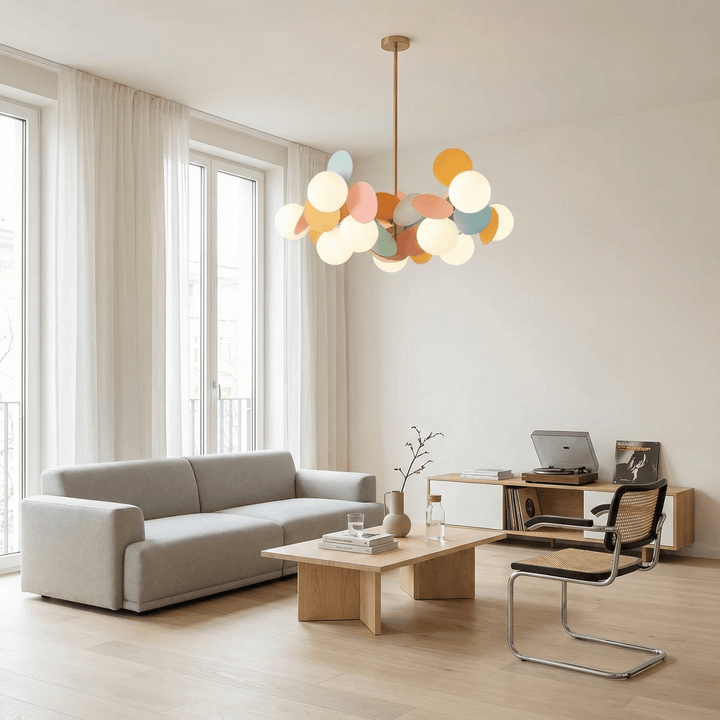 LumoraLicht Moderner Kronleuchter mit runden Glaskugeln - LumoraLicht