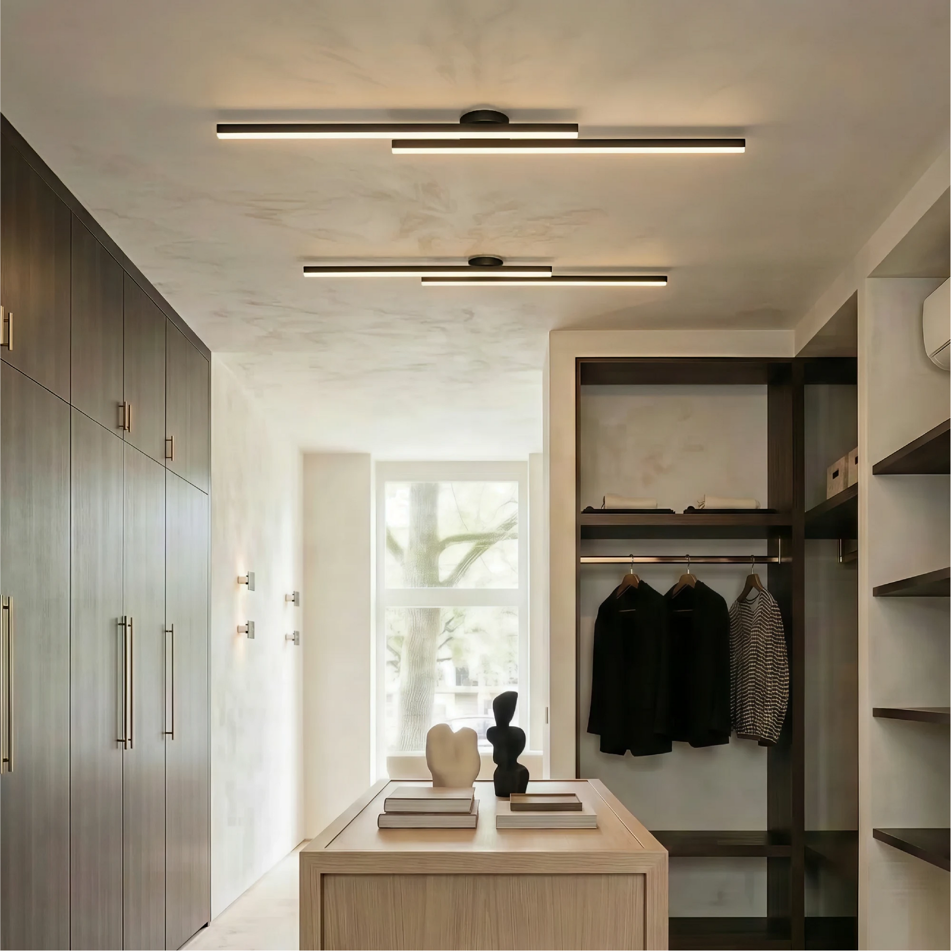 LumoraLicht LED Deckenleuchte Aluminium, moderne längliche Deckenlampe, 12W/24W/32W, 3000K–6000K, für Wohnzimmer Flur Schlafzimmer