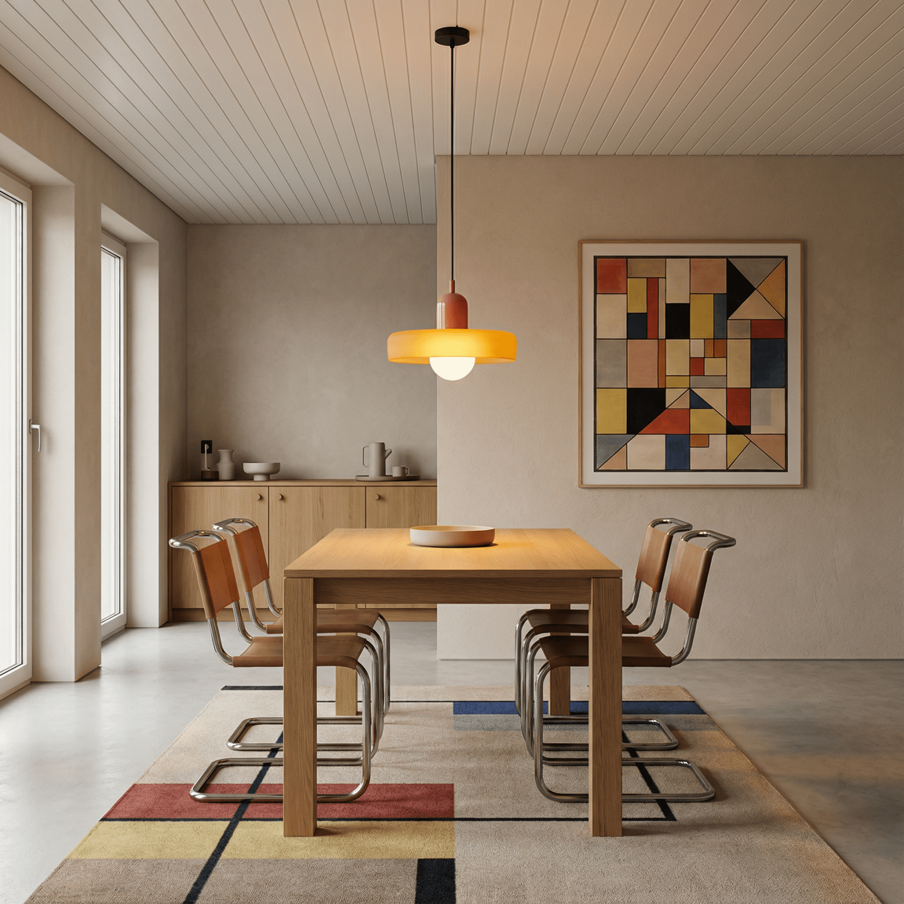 LumoraLicht Moderne Bauhaus Glas LED - Pendelleuchte - LumoraLicht