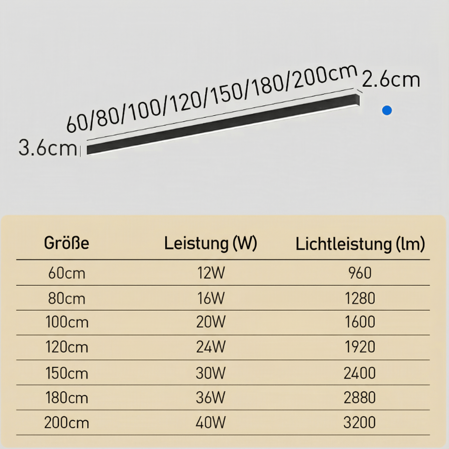 LumoraLicht Moderne minimalistische lange Stab - Deckenleuchte - LumoraLicht