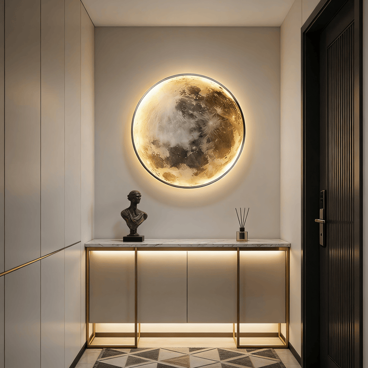 LumoraLicht Moderne runde Mond Wandlampe - LumoraLicht