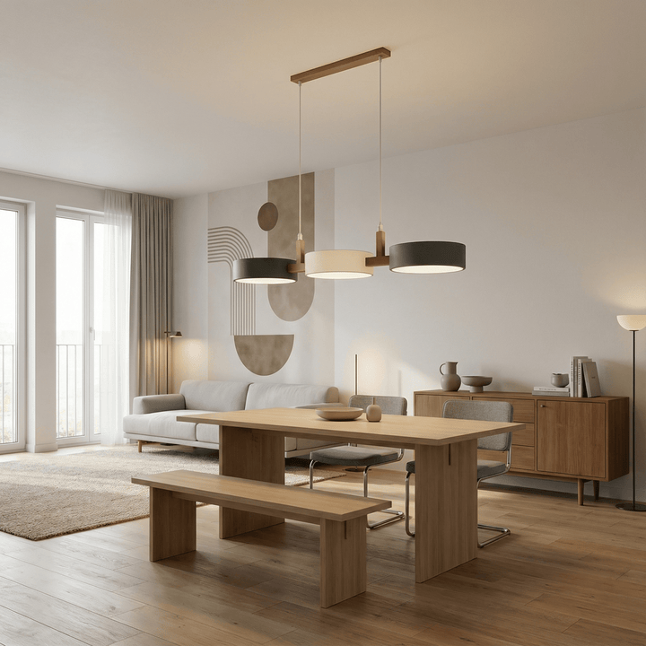 LumoraLicht Nordische moderne Zylinder - Pendelleuchte aus Metall - LumoraLicht