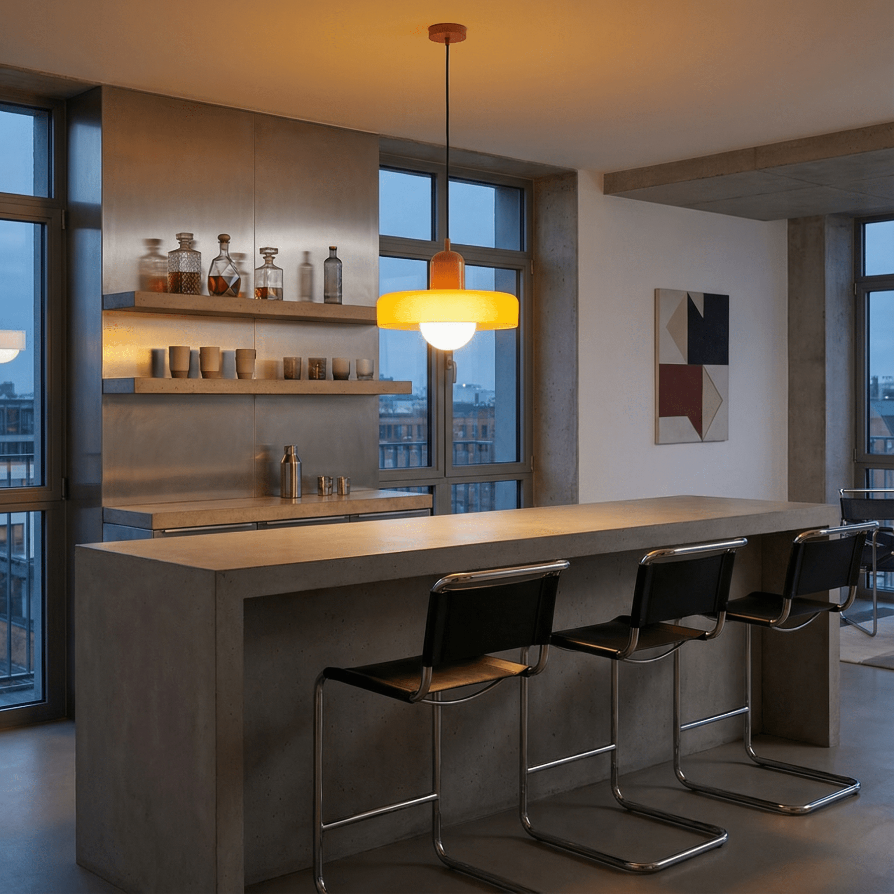 LumoraLicht Moderne Bauhaus Glas LED - Pendelleuchte - LumoraLicht