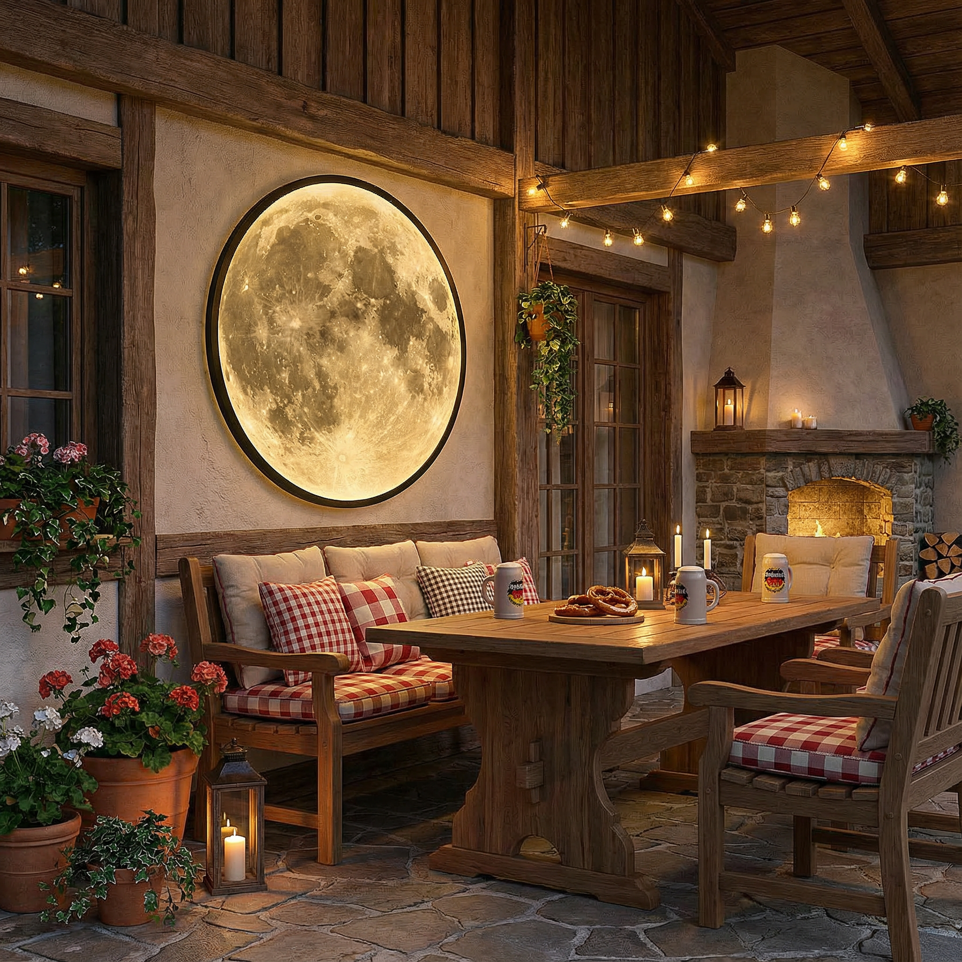 LumoraLicht Moderne runde Mond Wandlampe