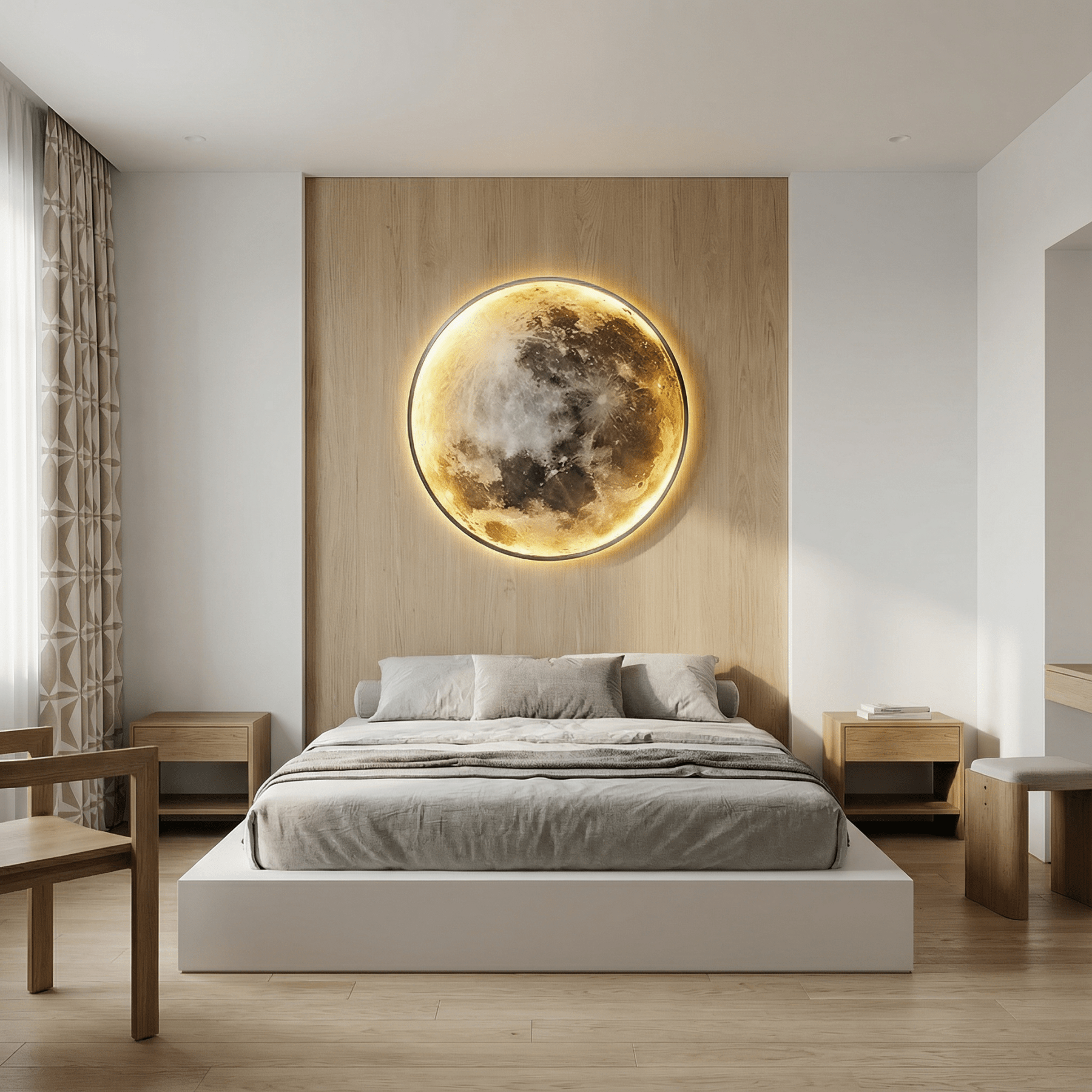 LumoraLicht Moderne runde Mond Wandlampe - LumoraLicht