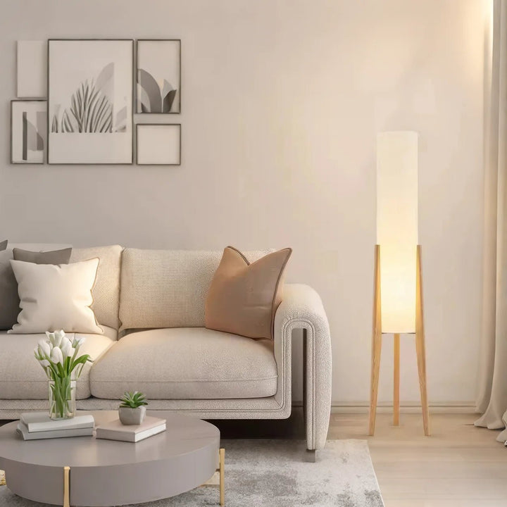 LumoraLicht Massive Walnussholz - Stehleuchte - LumoraLicht