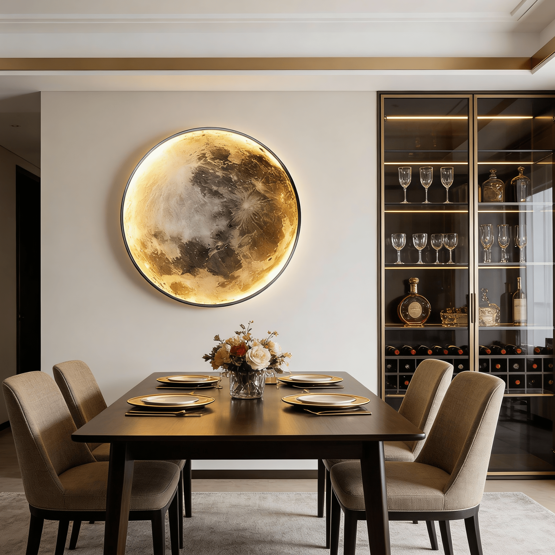 LumoraLicht Moderne runde Mond Wandlampe - LumoraLicht