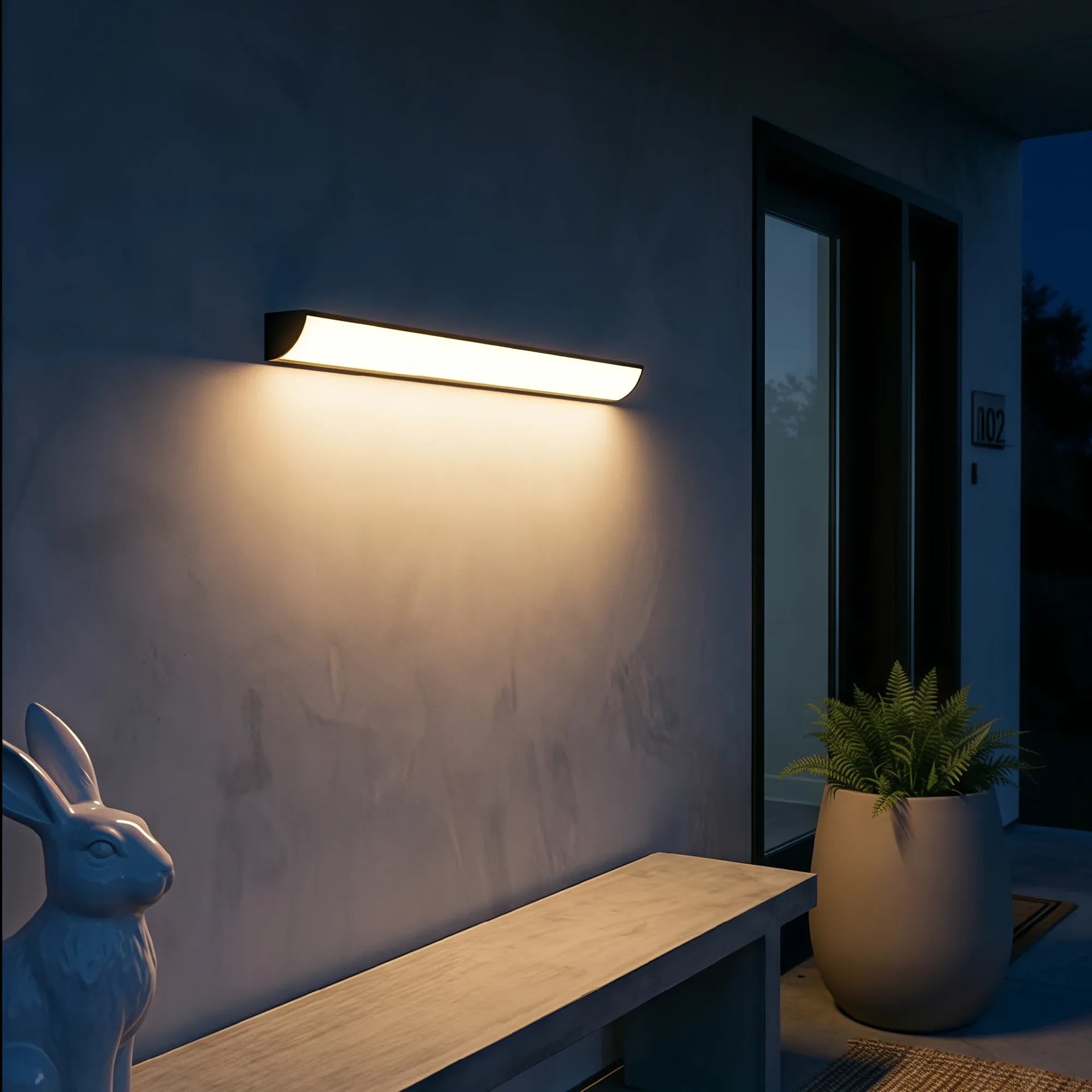 LumoraLicht Zeitgenössische wasserdichte LED-Außenwandlampe（IP65）