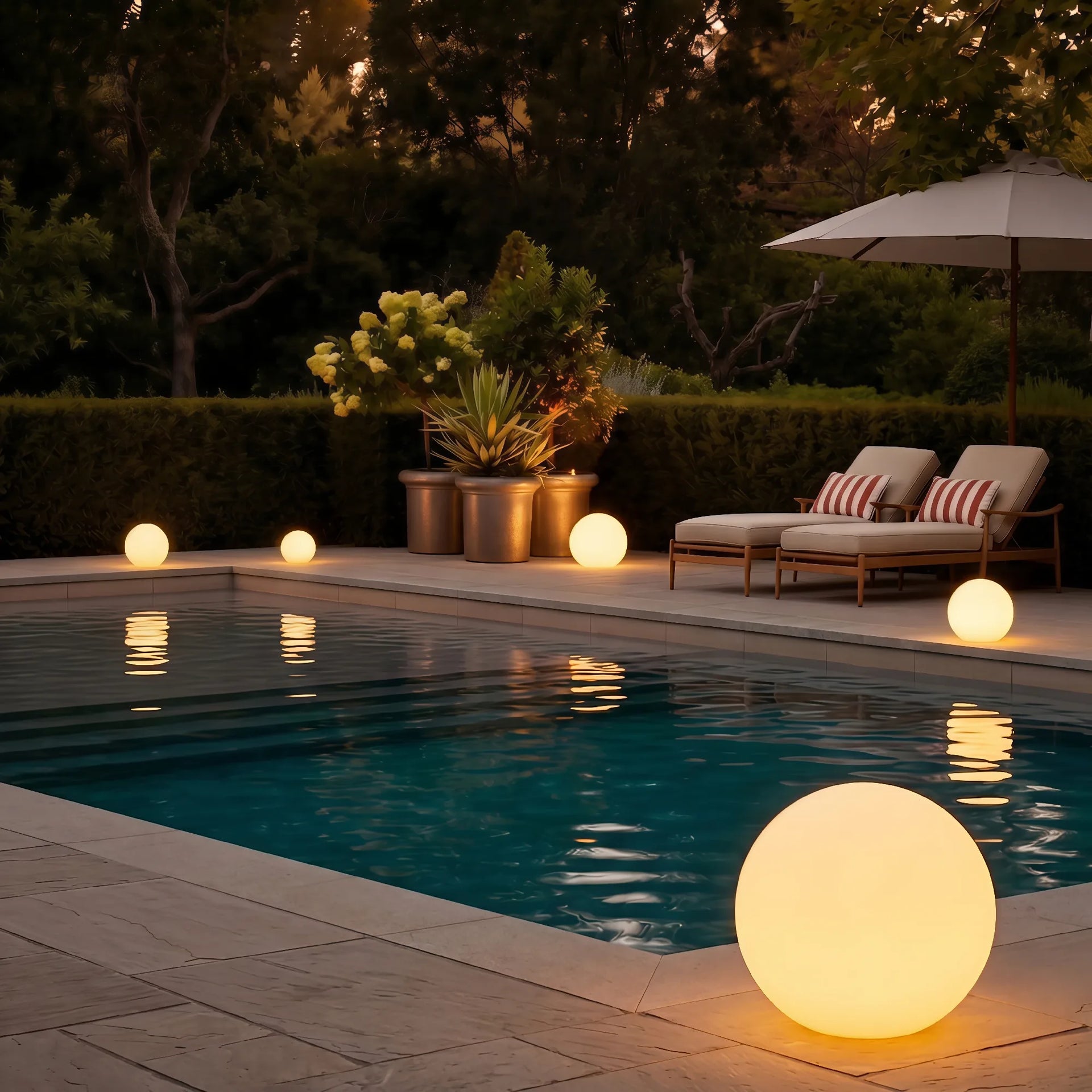 LumoraLicht - Solar Kugelleuchte für Garten & Terrasse – Modernes LED Ambientelicht mit Fernbedienung