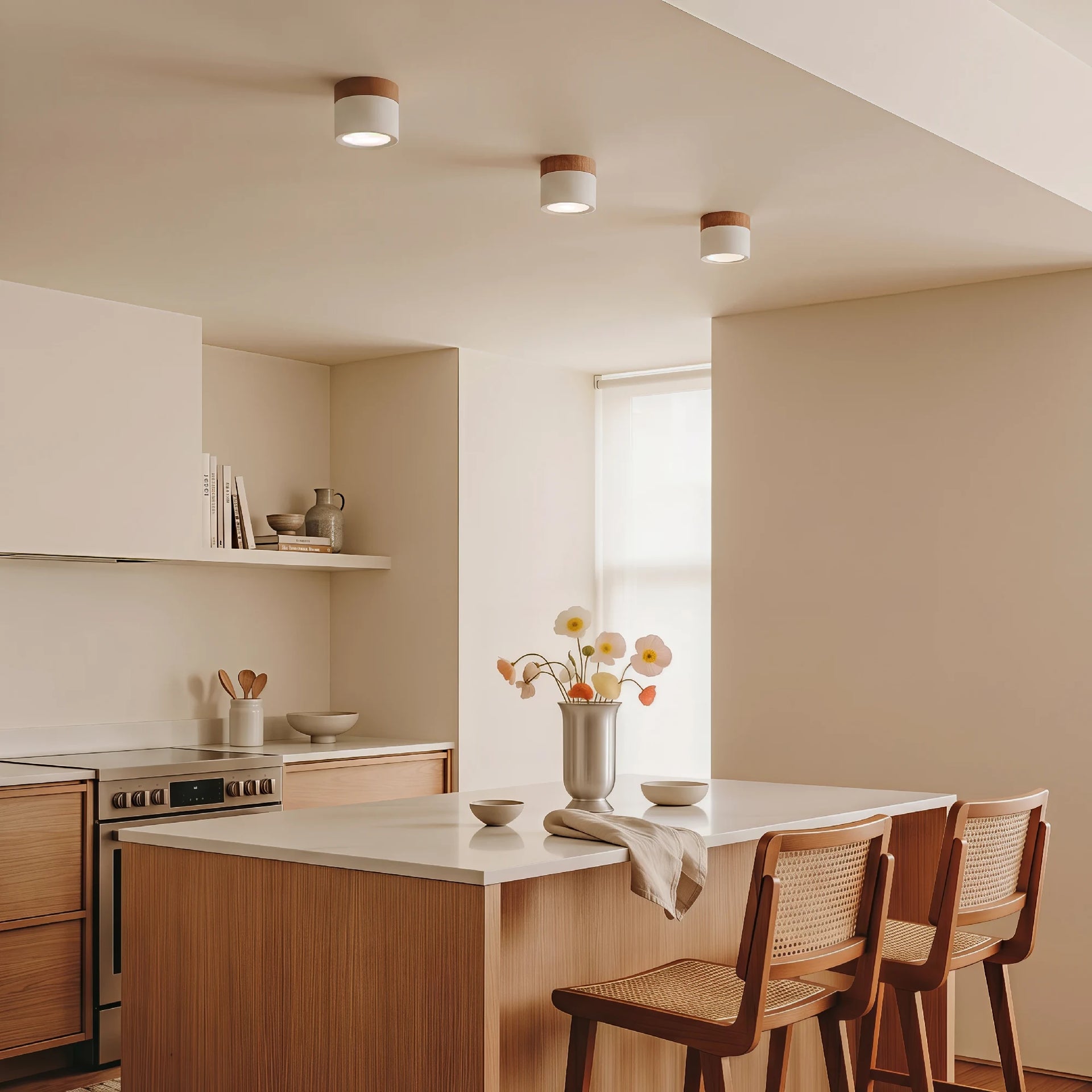 LumoraLicht Skandinavische Minimalistische Zylindrische LED Deckenleuchte für Flur, Schlafzimmer - Deckenlampe rund,modern,Innenräume