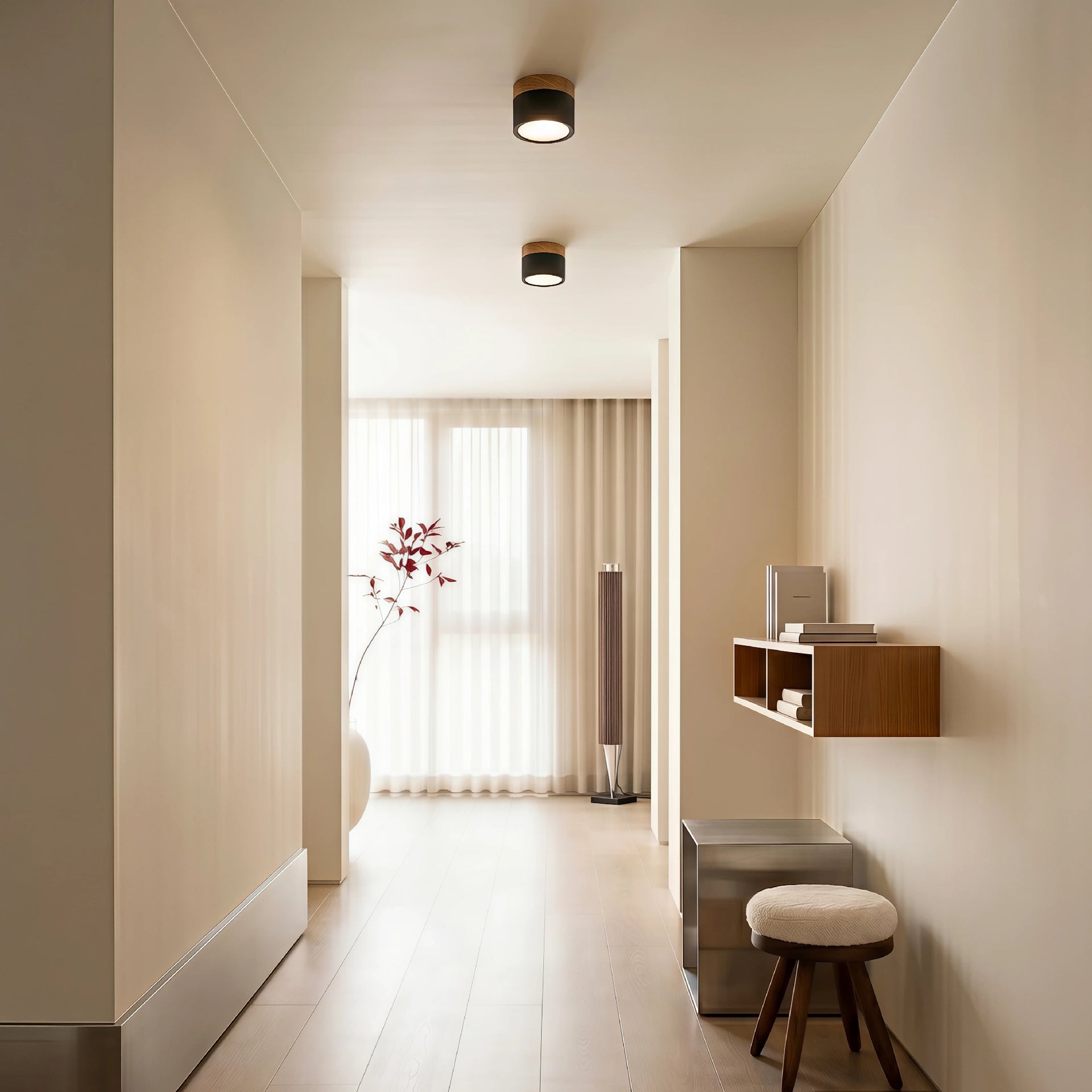 LumoraLicht Skandinavische Minimalistische Zylindrische LED Deckenleuchte für Flur, Schlafzimmer - Deckenlampe rund,modern,Innenräume