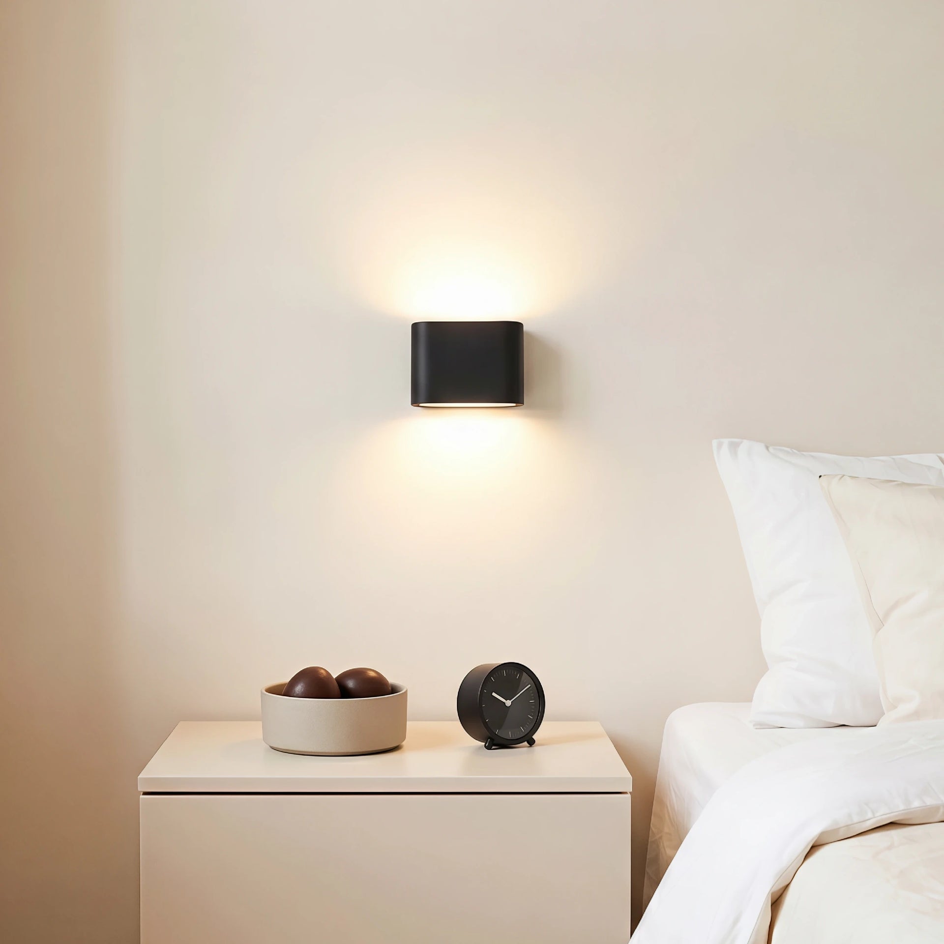 LumoraLicht Moderne Aluminium LED Wandleuchte für Flur, Eingangsbereich - Wandlampe Up & Down,Glas,zweiflammig