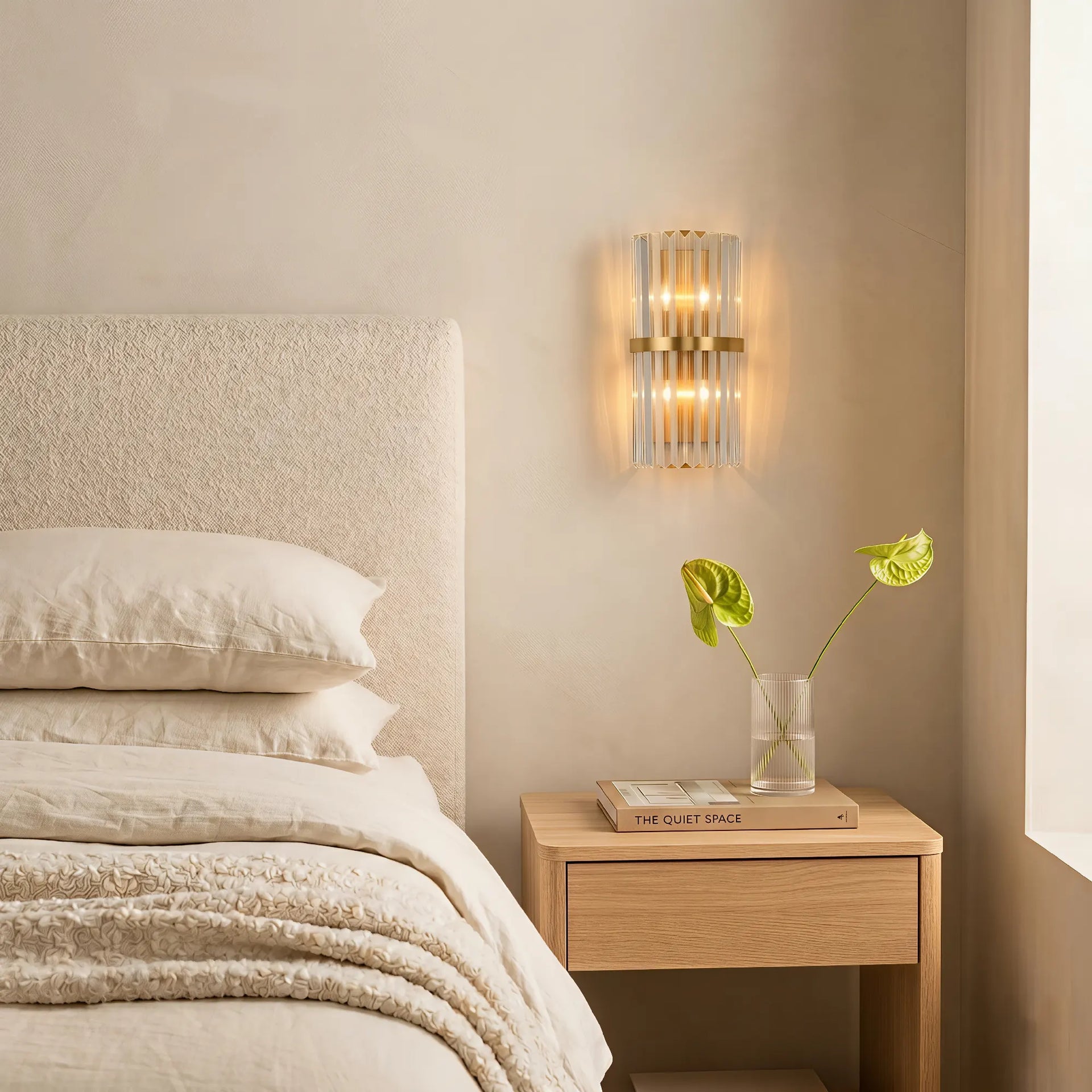 LumoraLicht Luxuriöse Wandlampe Aus Edelstahl Im modernen Chic