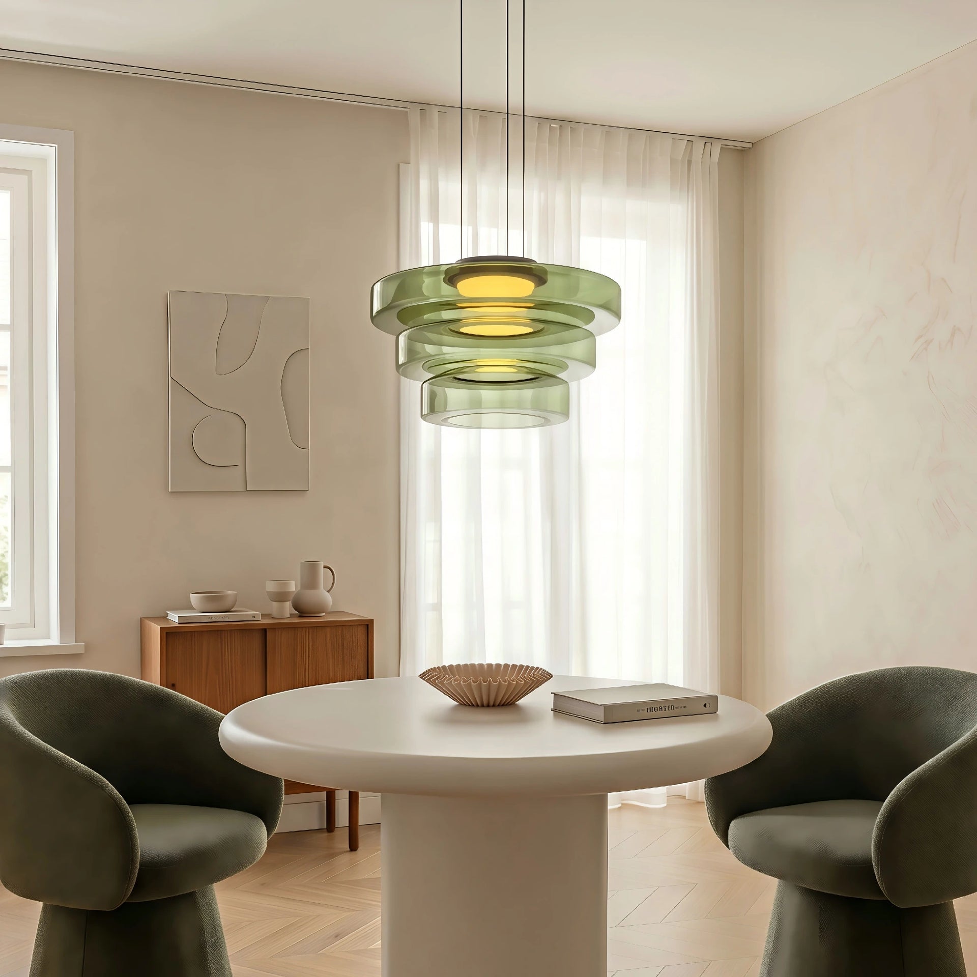 LumoraLicht Bauhaus-Stil Glas-Pendelleuchte