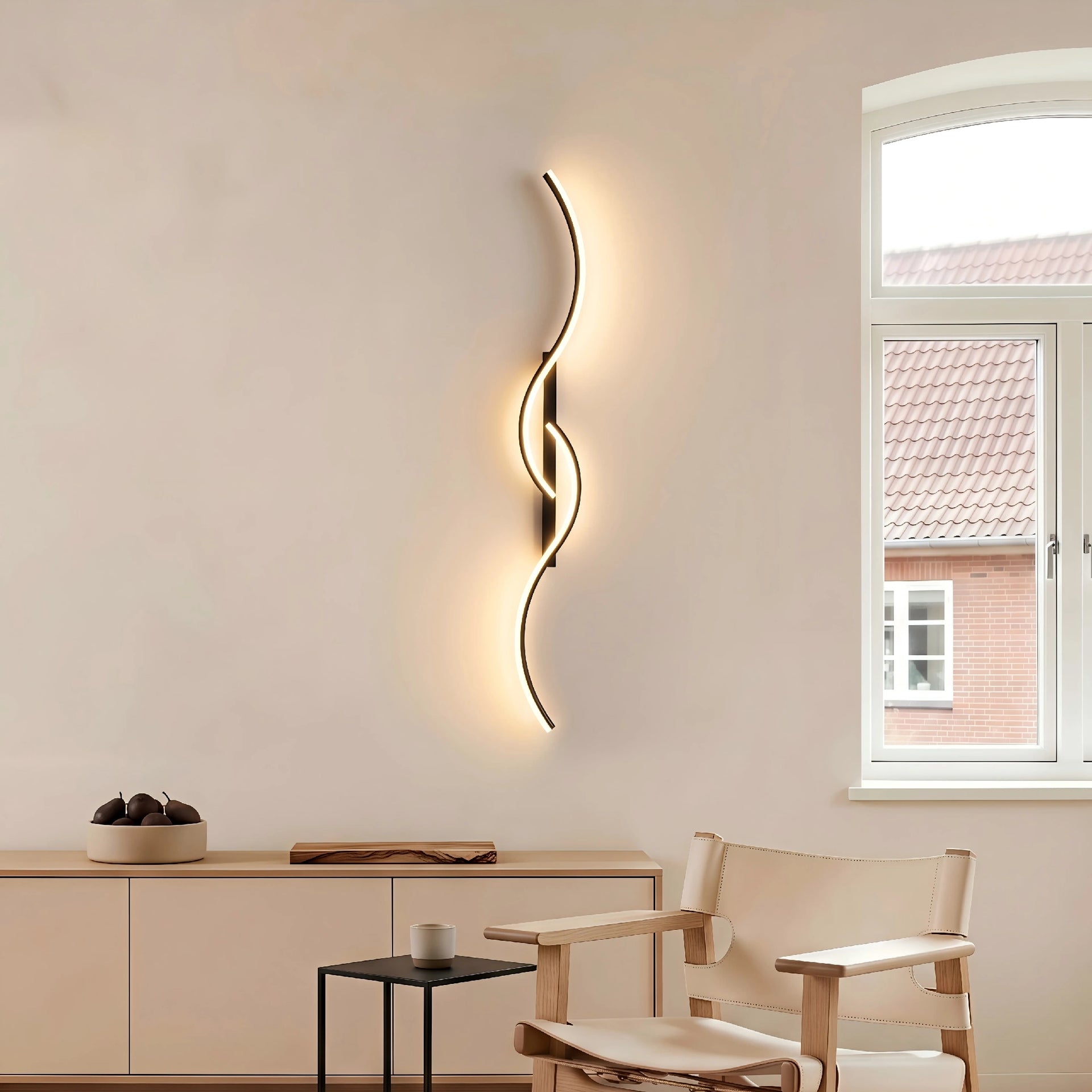 LumoraLicht Moderne LED Wandleuchte in Wellenform – Design-Wandlampe für Wohnzimmer, Flur & Schlafzimmer