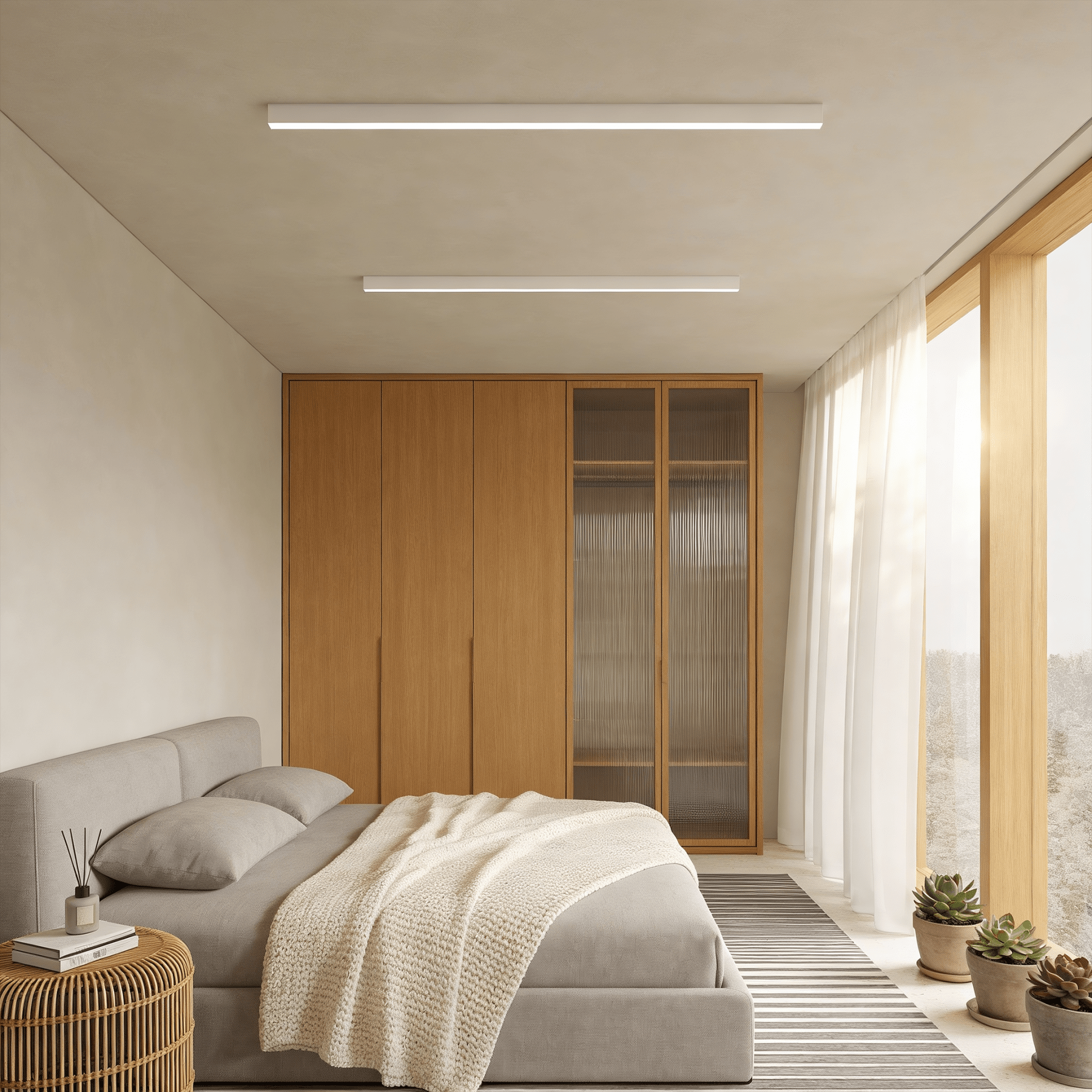 LumoraLicht Moderne minimalistische lange Stab - Deckenleuchte - LumoraLicht