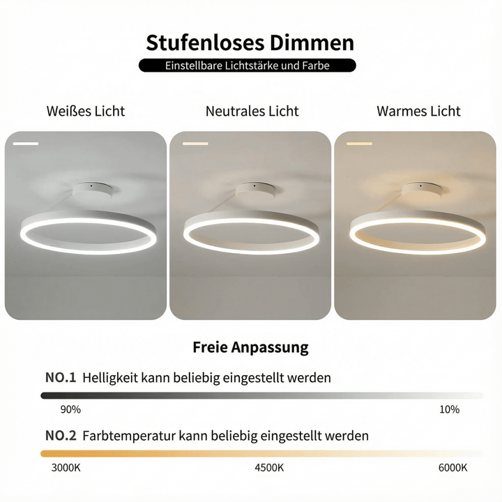 LumoraLicht Moderne runde Acryl - Deckenleuchte - LumoraLicht