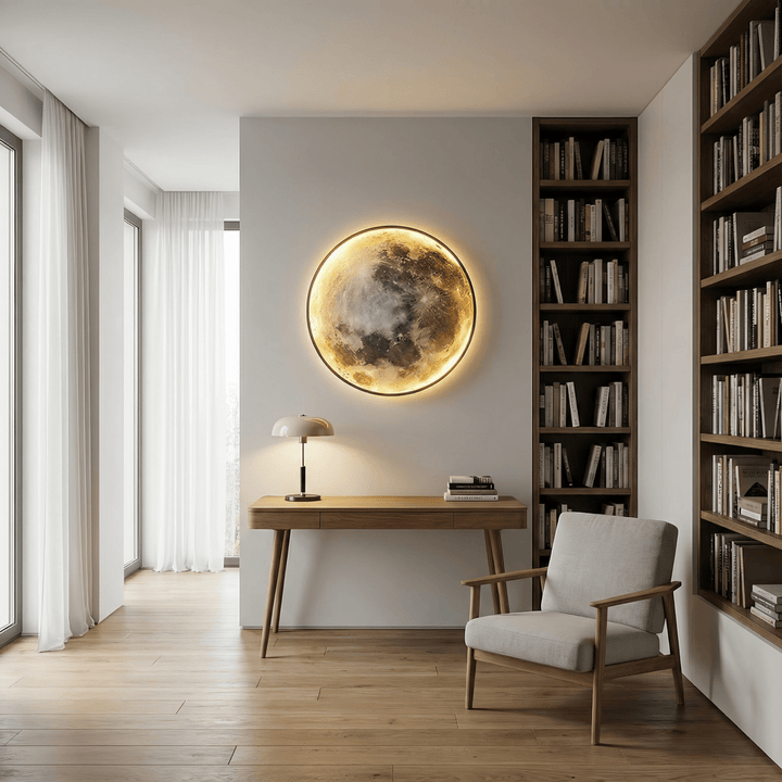 LumoraLicht Moderne runde Mond Wandlampe - LumoraLicht