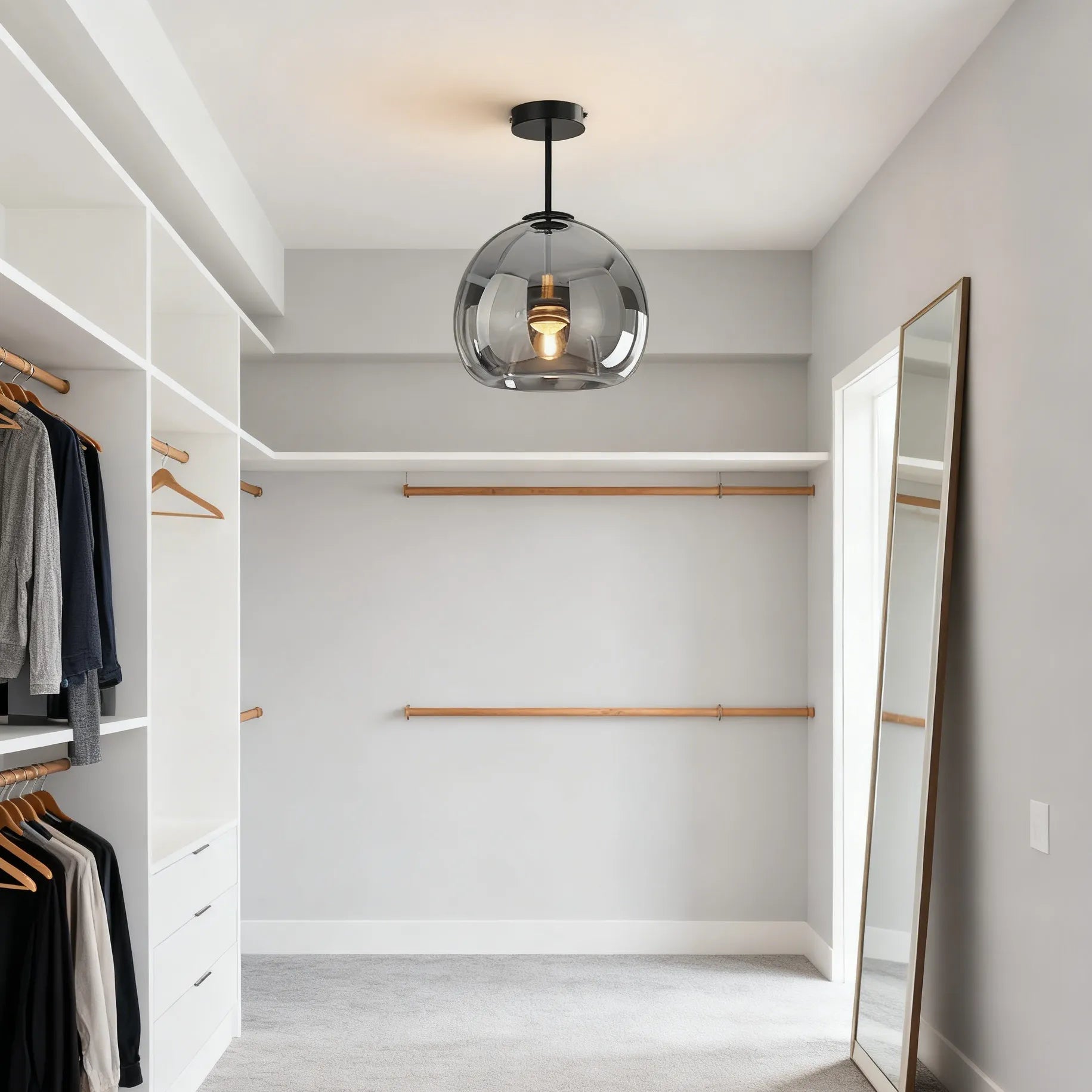 LumoraLicht Moderne Einfache Deckenleuchte Aus Kupfer Und Glas - LumoraLicht