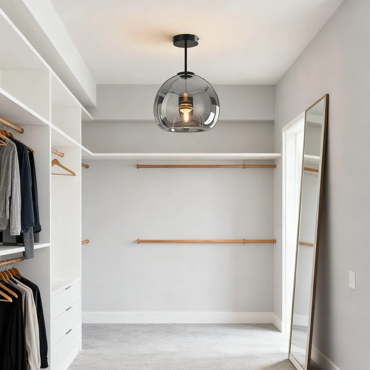 LumoraLicht Moderne Einfache Deckenleuchte Aus Kupfer Und Glas - LumoraLicht