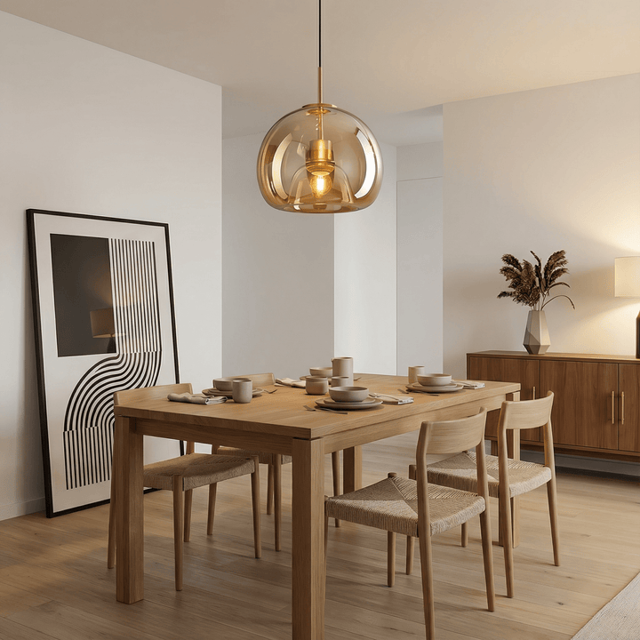 LumoraLicht Moderne Einfache Deckenleuchte Aus Kupfer Und Glas - LumoraLicht