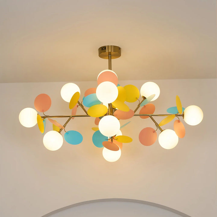 LumoraLicht Moderner Kronleuchter mit runden Glaskugeln - LumoraLicht