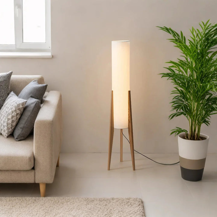 LumoraLicht Massive Walnussholz - Stehleuchte - LumoraLicht