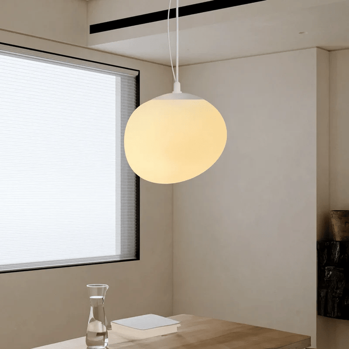 LumoraLicht Nordische Pendelleuchte Weiße Kieselsteine - LumoraLicht