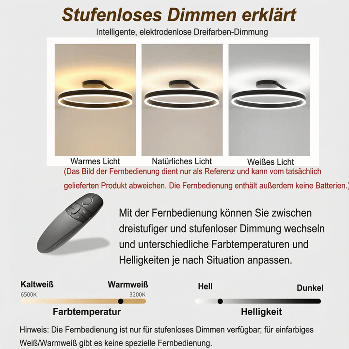 LumoraLicht Moderne runde Acryl - Deckenleuchte - LumoraLicht