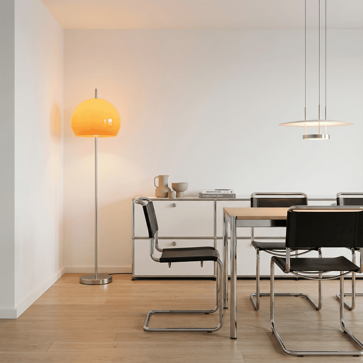 LumoraLicht Trendige runde Glas - Stehlampe - LumoraLicht