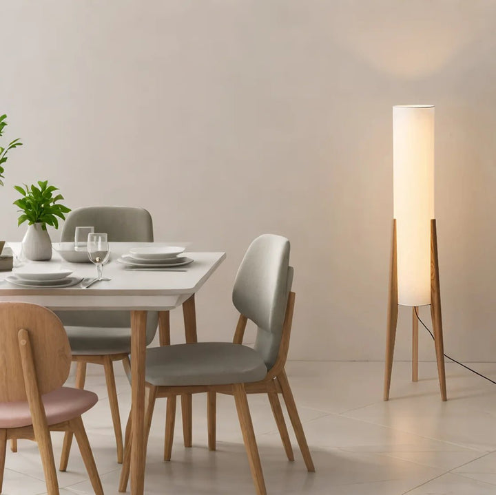 LumoraLicht Massive Walnussholz - Stehleuchte - LumoraLicht