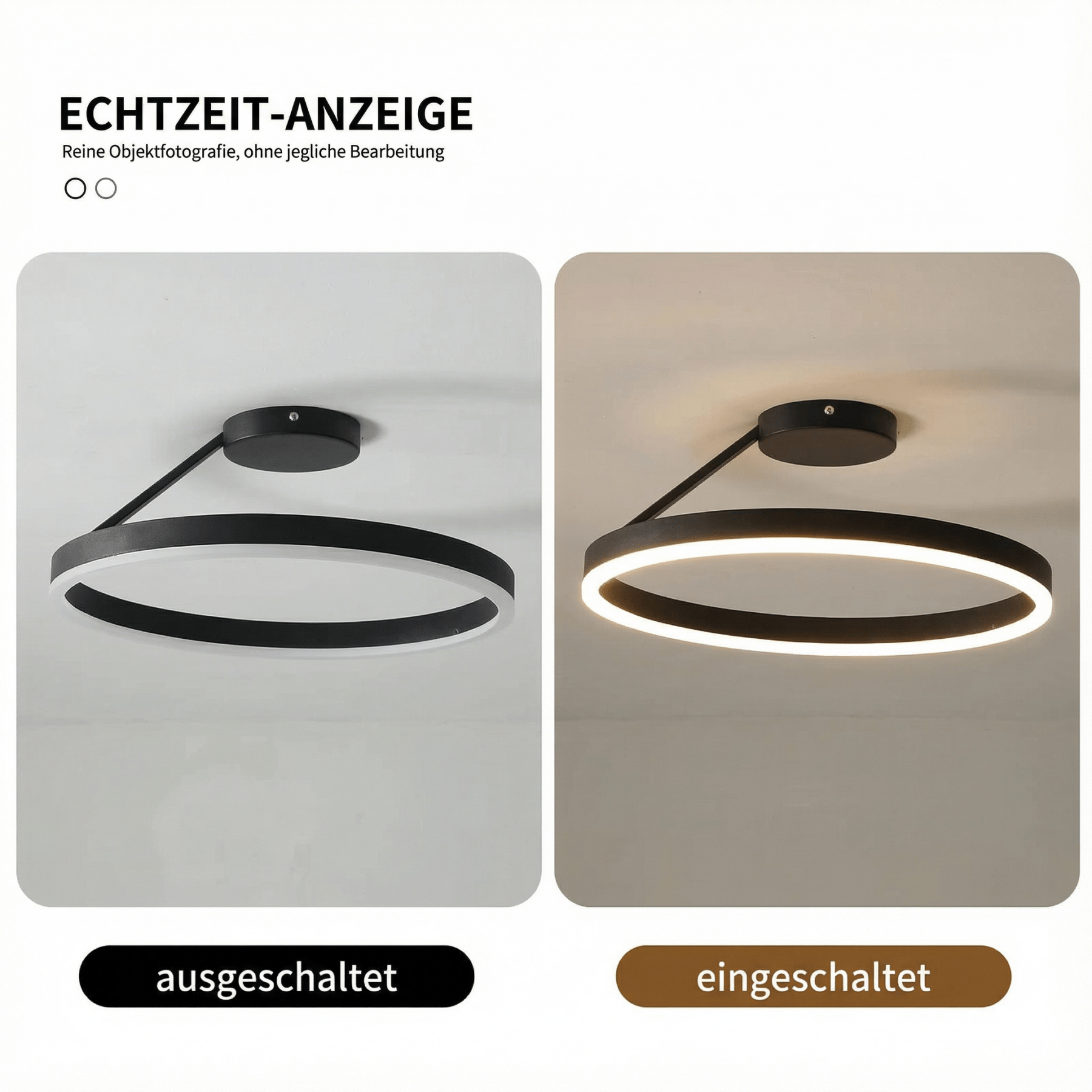 LumoraLicht Moderne runde Acryl - Deckenleuchte - LumoraLicht