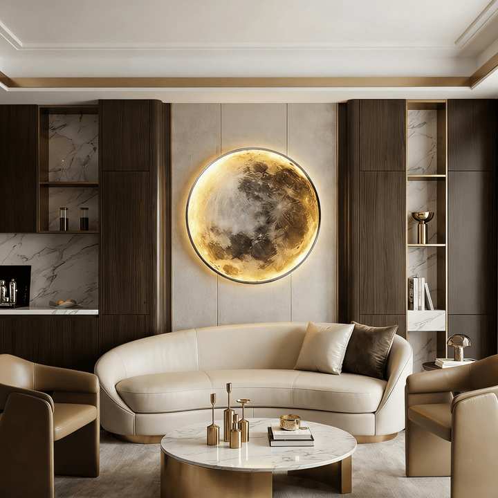 LumoraLicht Moderne runde Mond Wandlampe - LumoraLicht