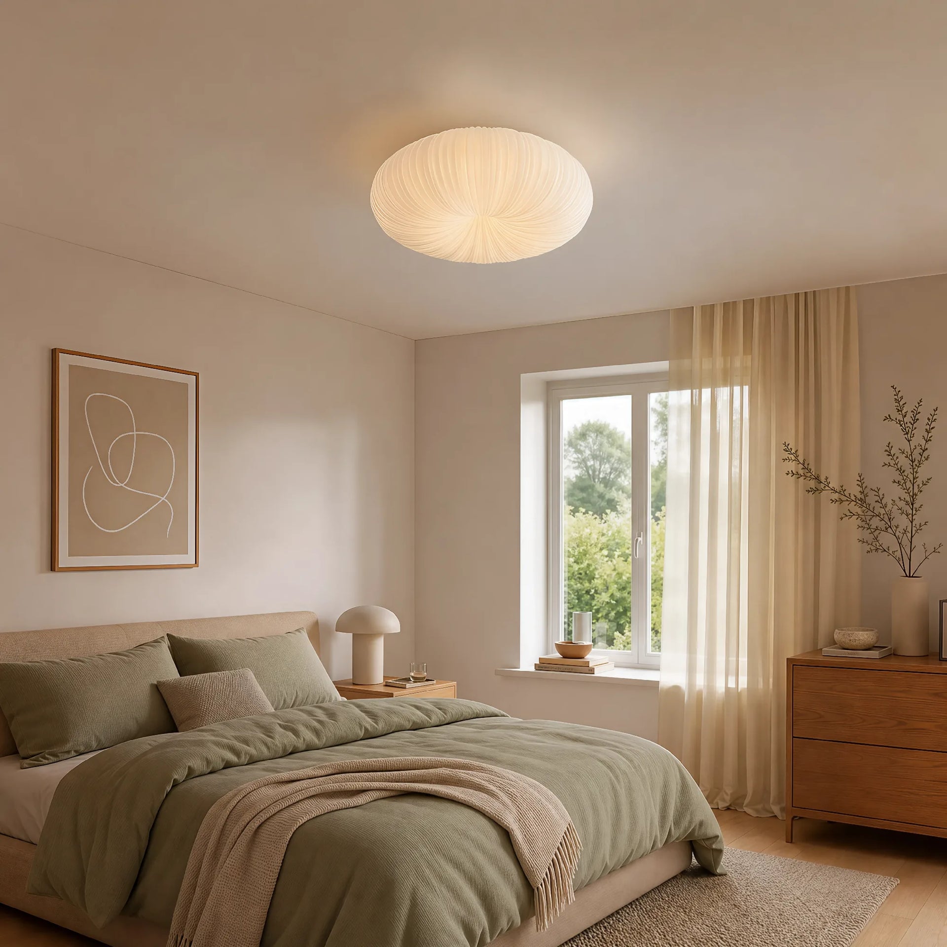 LumoraLicht Kreative Runde Marshmallow Acryl LED Deckenleuchte für Wohnzimmer, Eingangsbereich - Deckenlampe Dreifarbenlicht,Acryl,weiß,rund