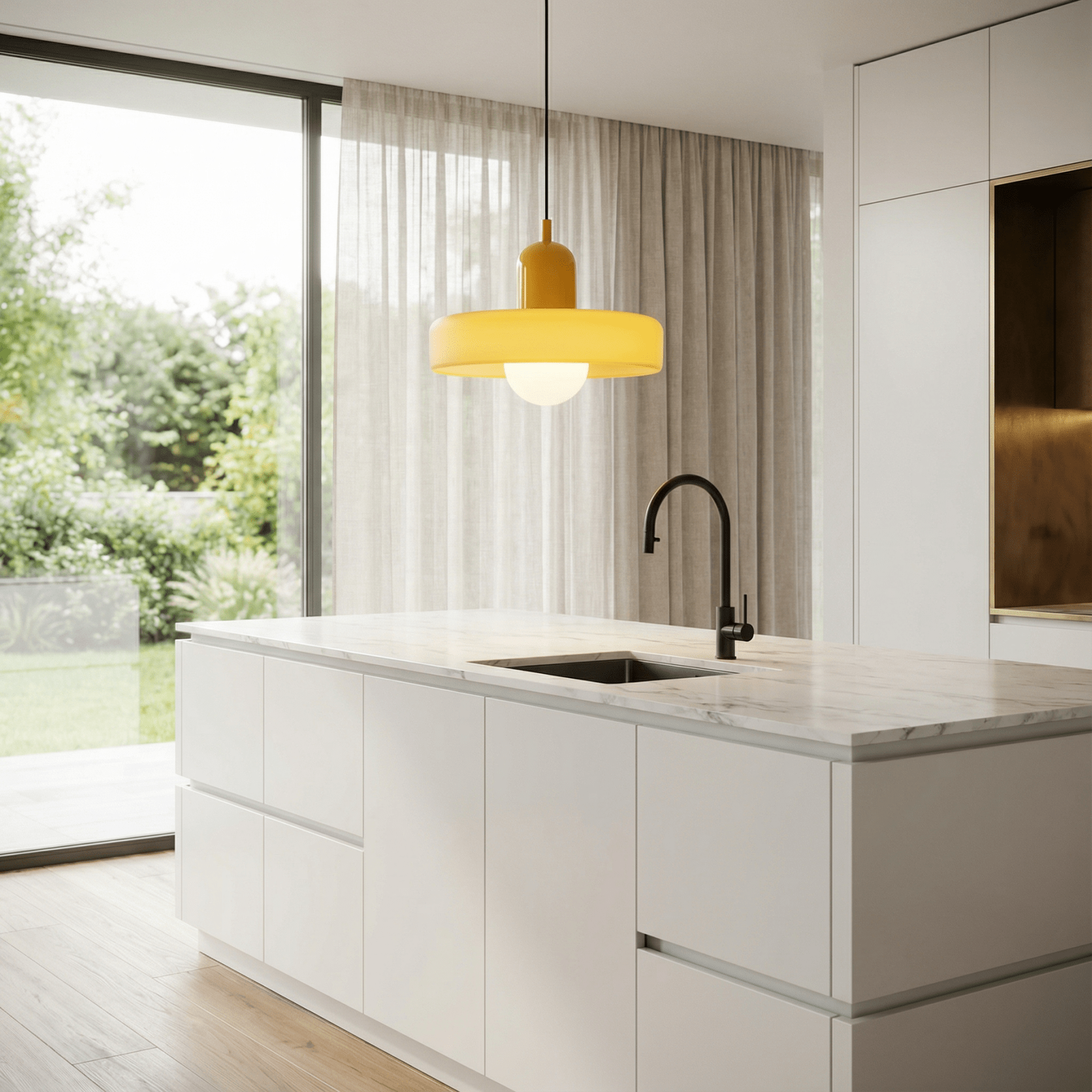 LumoraLicht Moderne Bauhaus Glas LED - Pendelleuchte - LumoraLicht