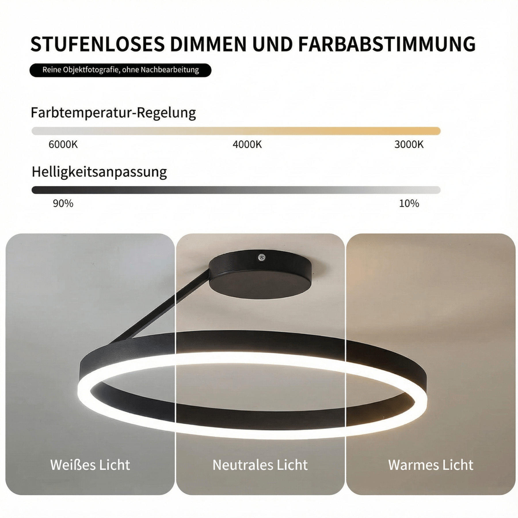 LumoraLicht Moderne runde Acryl - Deckenleuchte - LumoraLicht